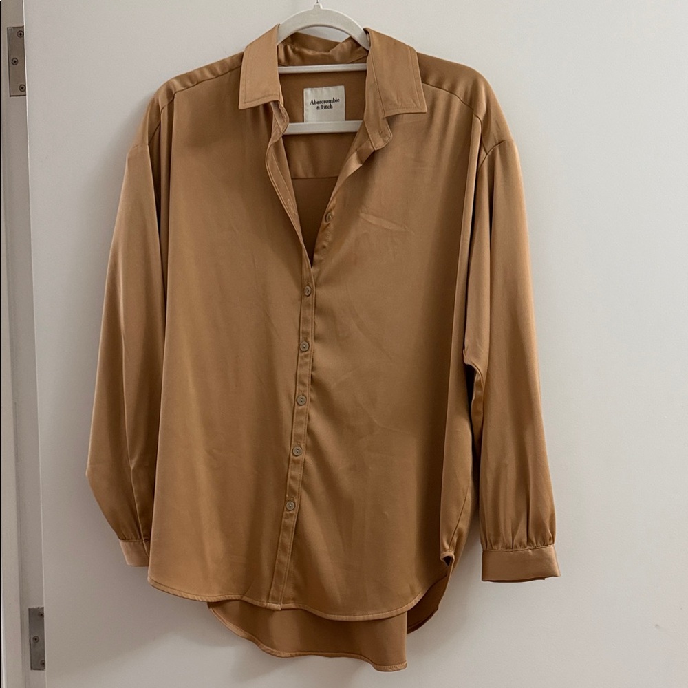 Oversized satin shirt